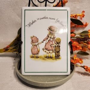 VINTAGE Holly Hobbie Porcelain Wall Plaque